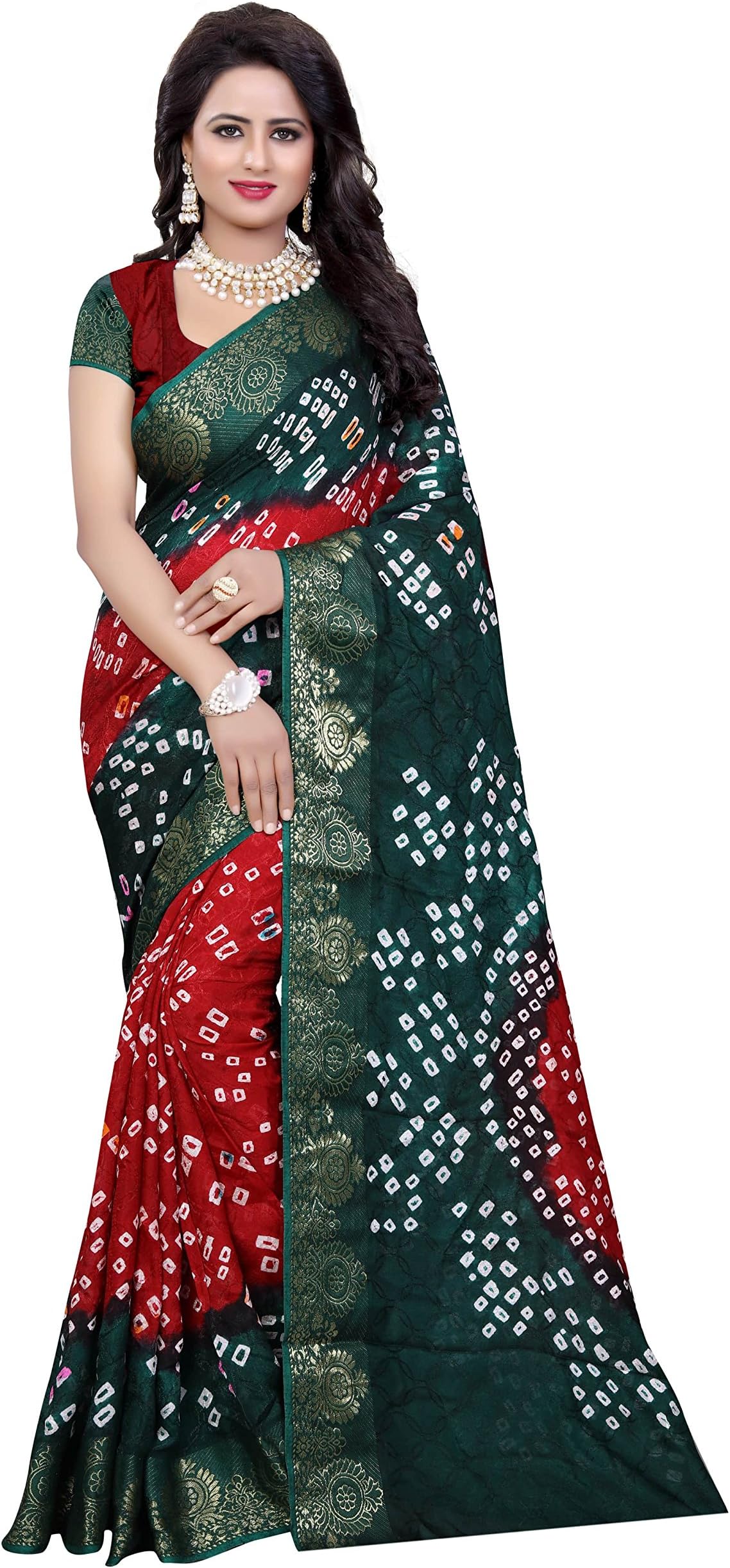 Concepta Women's Viscose Saree With Blouse Piece