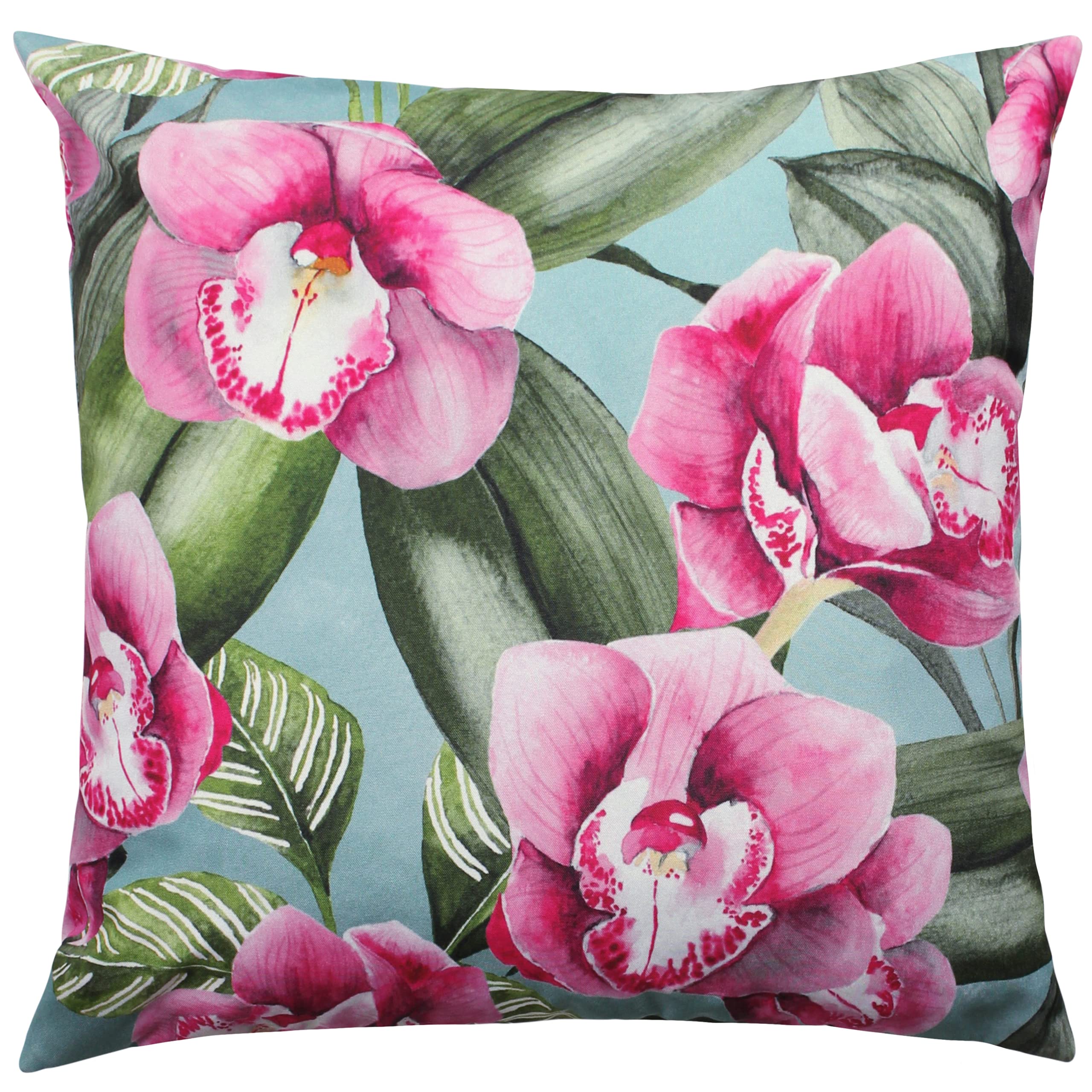 furn. Orchids Outdoor Cushion Cover, Duck Egg, 43 x 43cm