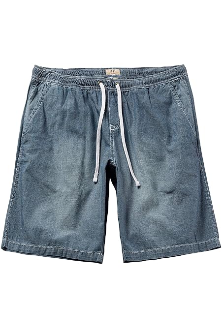 JP 1880 Herren große Größen 7 XL, Shorts in Jeans-Optik, Kurze Hose mit Gummibund, Denim-Look, Schlupfhose mit elastischen Bu
