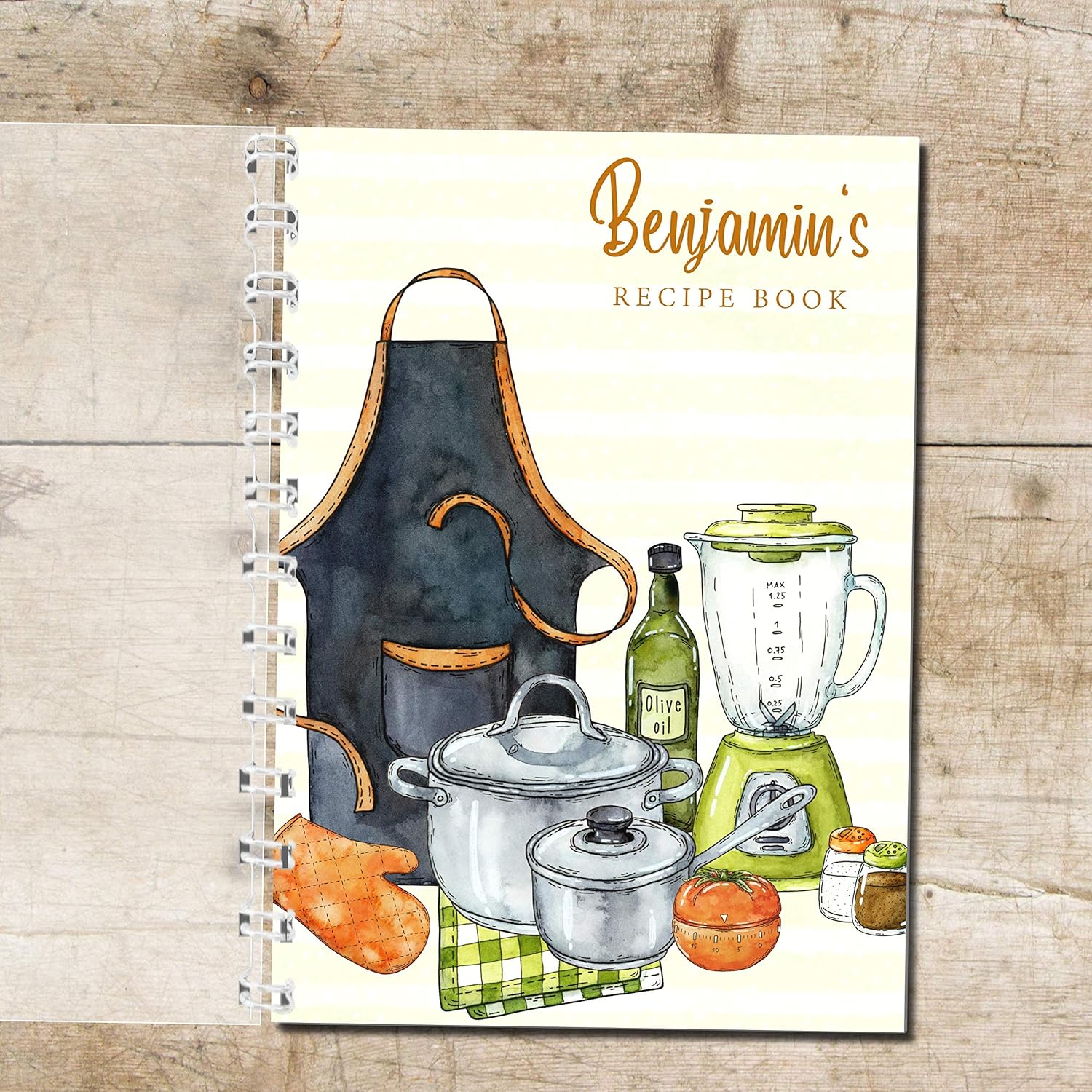 Personalised Recipe Notebook Cooks Recipe Log, Foodie Present, Choice