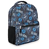 Marvel Comics Venom School Backpack - Avengers, Spiderman, Captain America, Iron Man, Hulk - Officially Licenced Bookbag for Boys & Girls (Venom Black)