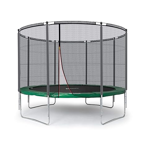 Ampel 24 Outdoor Trampolin 305 cm grün komplett mit außenliegendem Netz, Stabilitätsring, 8 gepolsterten Stangen, Belastbarke