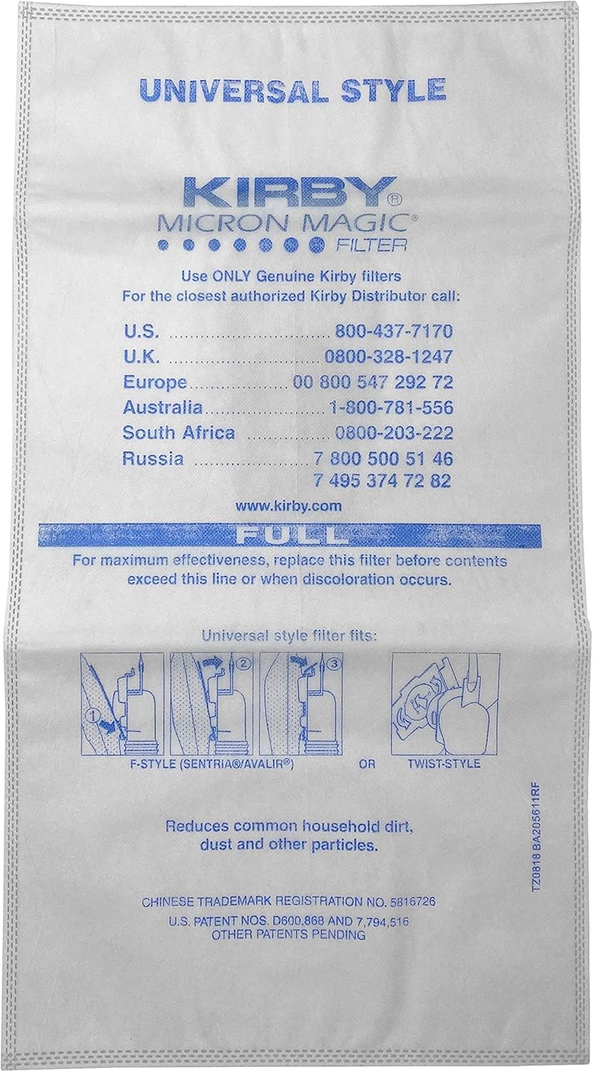 Kirby Filter Bags with Micron Magic technology (6 Pack) -