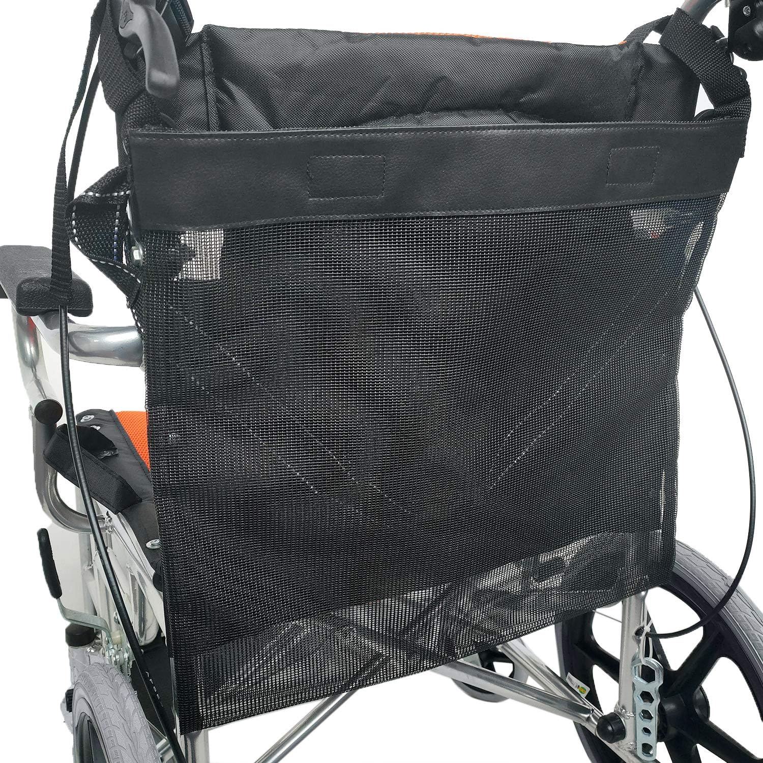 Wheelchair Bag Wheelchair Back Big Mesh Pocket Universal Wheelchair Back Pouch for Electric Wheelchairs, Manual Wheelchairs Lightweight and Easy to Use: Health & Personal Care