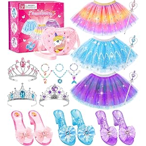 Princess Dress Up Clothes for Little Girls, Toddler Princess Dress Up Girls
