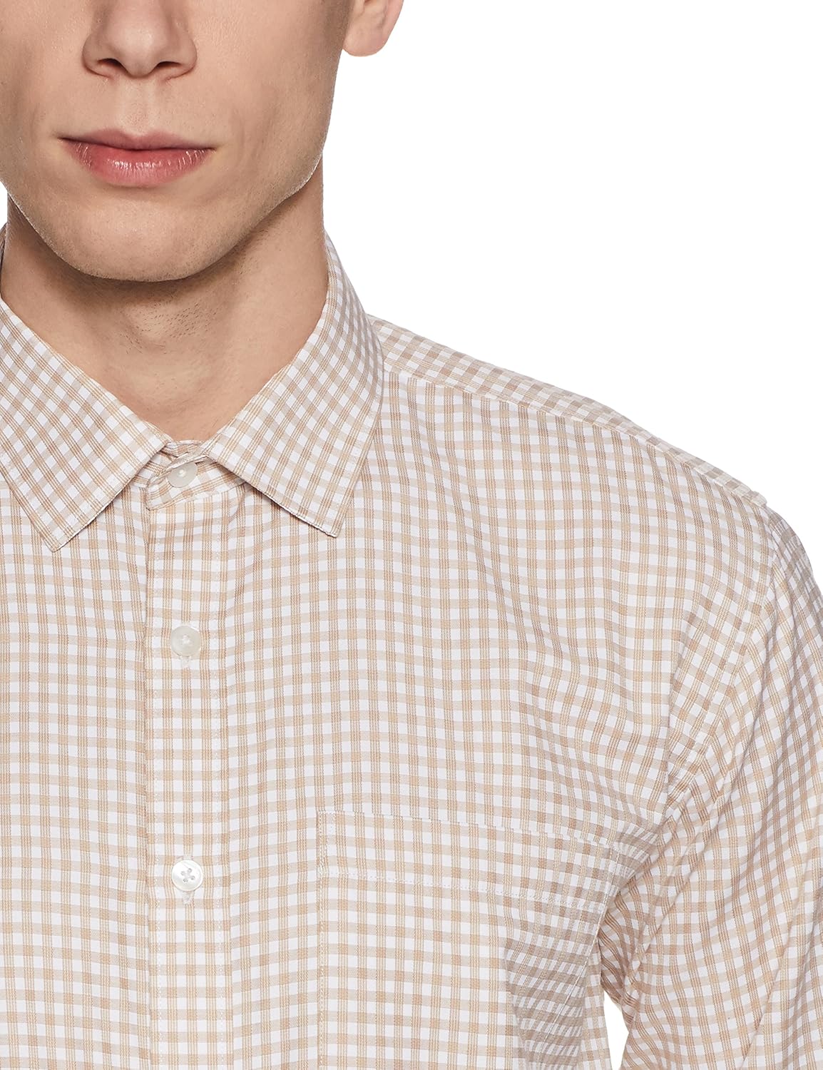 symbol amazon brand men's regular fit formal shirt