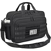DEYACE Tactical Messenger Laptop Bag Large Military Briefcase 17.3 Inch Computer Work Office Bag for Men YKK-Zippers