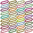 46 Pack 24 Links Wacky Tracks Snap and Click Fidget Toys,Fidget Snake Toy for Party Favors,Plastic Chains Finger Sensory Toys,Stress Relief Toys for Kids
