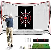 Bltend Heavy Duty Golf Net, 10x7ft/11x8ft Golf Practice Nets for Backyard | High-Density Netting with Metal Base, Spacious Golf Practice Hitting Nets for Driving Swing Backyard Garage Outdoor Indoor
