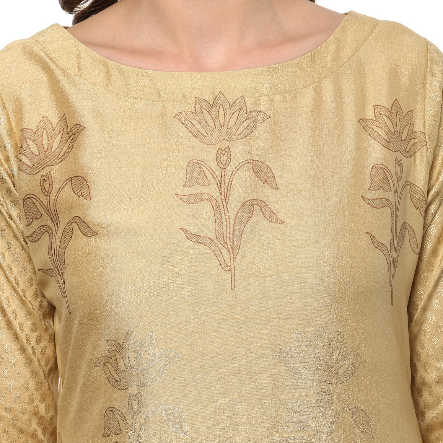 ziyaa women's polyester straight kurta