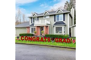 RUODON Graduation Yard Sign Decorations 2024 Congrats Grad Yard Signs Graduation Yard lawn Graduation Waterproof Decorations with Stakes for Graduation Party Favors Supplies, Red