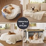 Bedsure Medium Dog Blanket 100x80cm Soft Fleece Sherpa Cream view 6