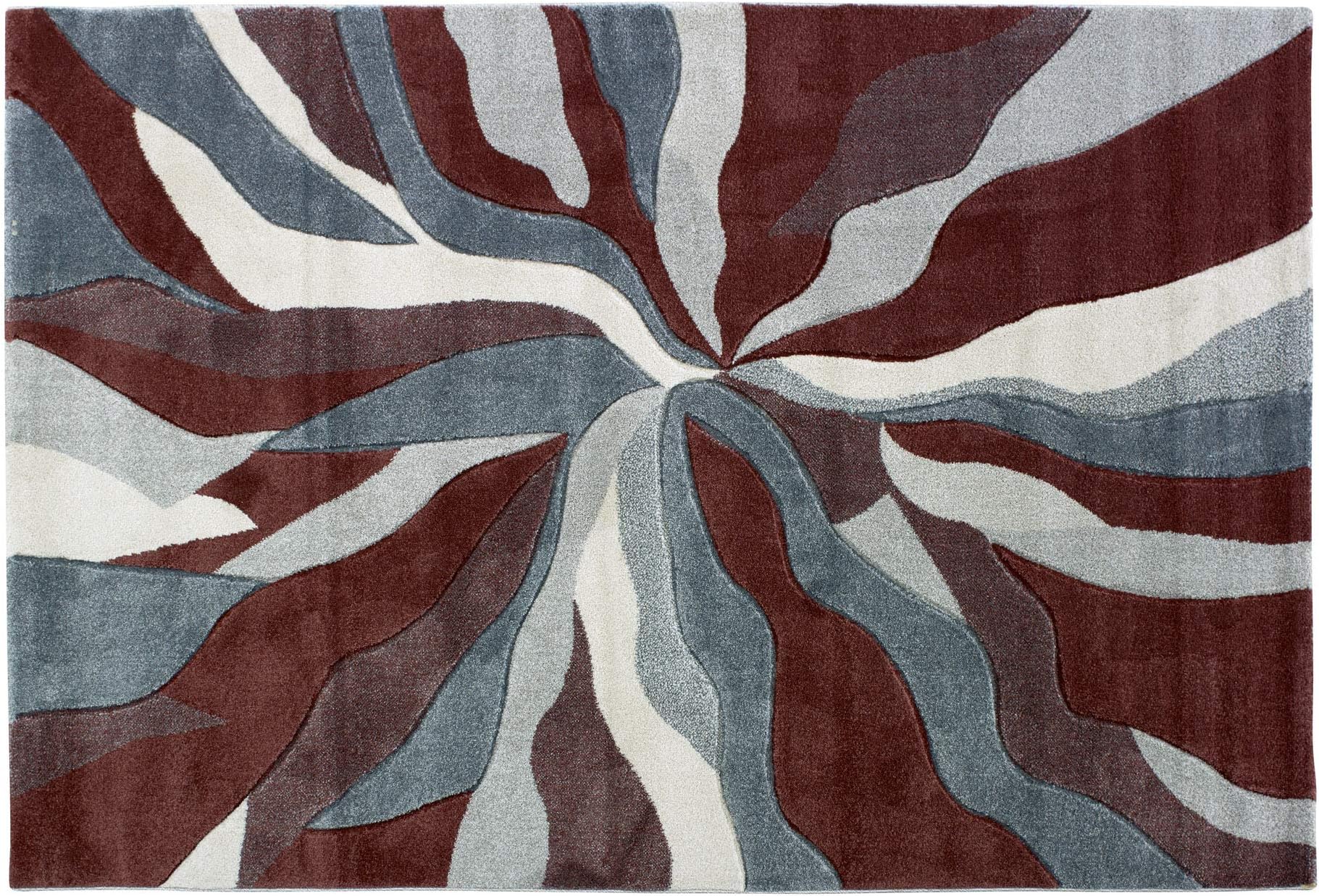 Modern Style Rugs Living Room Rug - Soft Touch Geometric Large (160x230cm, Grey & Pink)