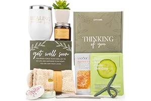 LOTI CARE Get Well Soon Gifts for Women, Thinking of You Care Package for Women, Get Well Soon Gift Basket For Sick Friend After Surgery Gifts Feel Better Gifts For Women Self-Care Gifts With Tumbler, Face mask