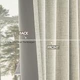 CUCRAF 100% Blackout Curtains 52 x 90 Inch Eyelet Panels Beige 2 Pack view 2
