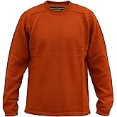 Alpaca Basics Men's Handmade 100% Alpaca Wool Roll Neck Sweater (Burnt Orange, Medium)
