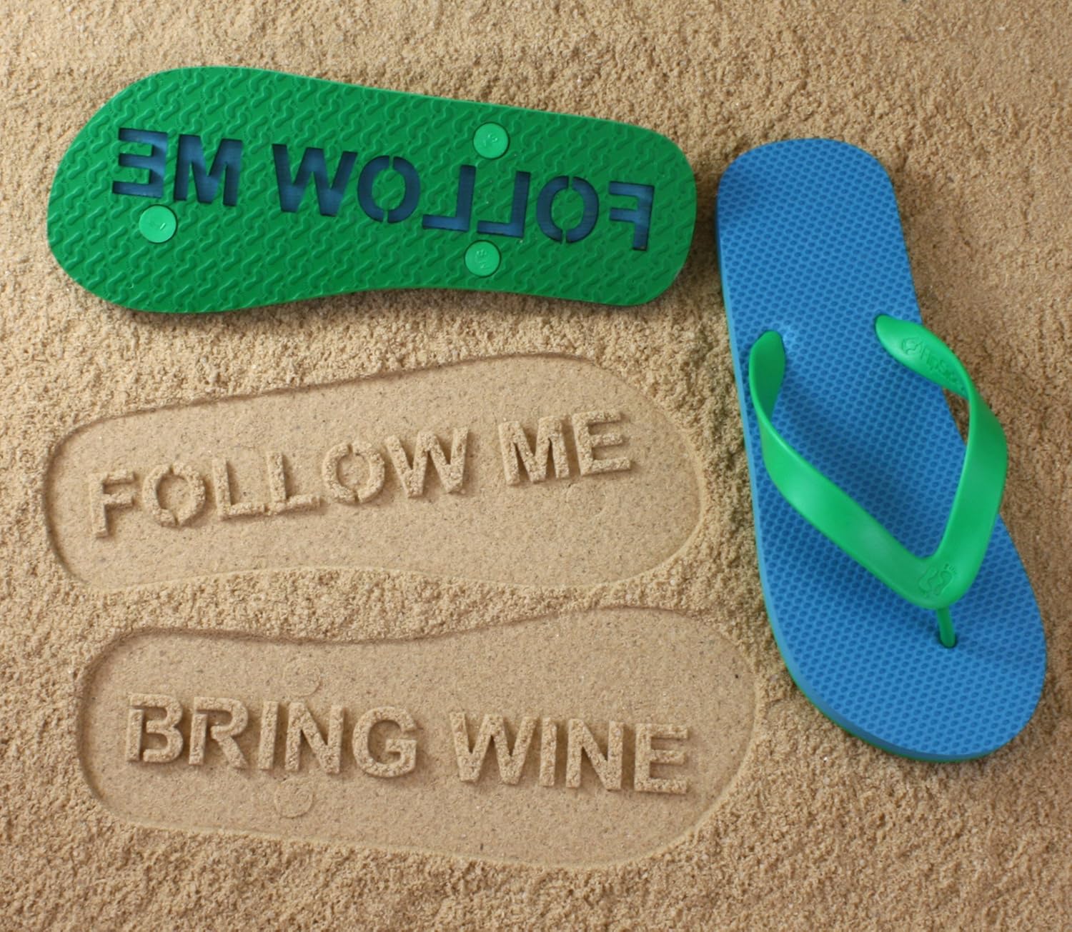 follow me bring beer thongs