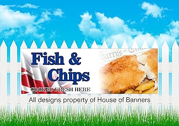 Fish And Chips Pvc Banner Vinyl Advertising Printed Signs Outdoor