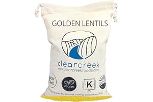 CLEAR CREEK Certified Glyphosate Residue Free Yellow Lentils | 4 lb | Project Non-GMO Verified | Kosher | Vegan