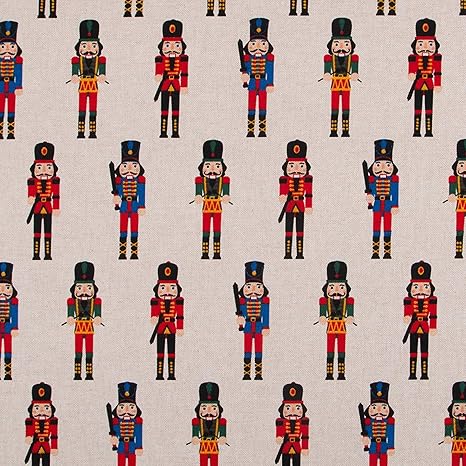 Hans Textil Shop Stoff Meterware Nussknacker Weihnachten Winter Kinder Deko Tischdecke Vorhange Kissen Nahen Basteln Diy Amazon De Kuche Haushalt