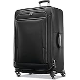 Samsonite Pro Travel Softside Expandable Luggage with Spinner Wheels, Black, Checked-Large 29-Inch
