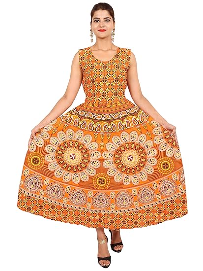 Women's A-Line Maxi Dress (JSL184_Blue_Free Size)