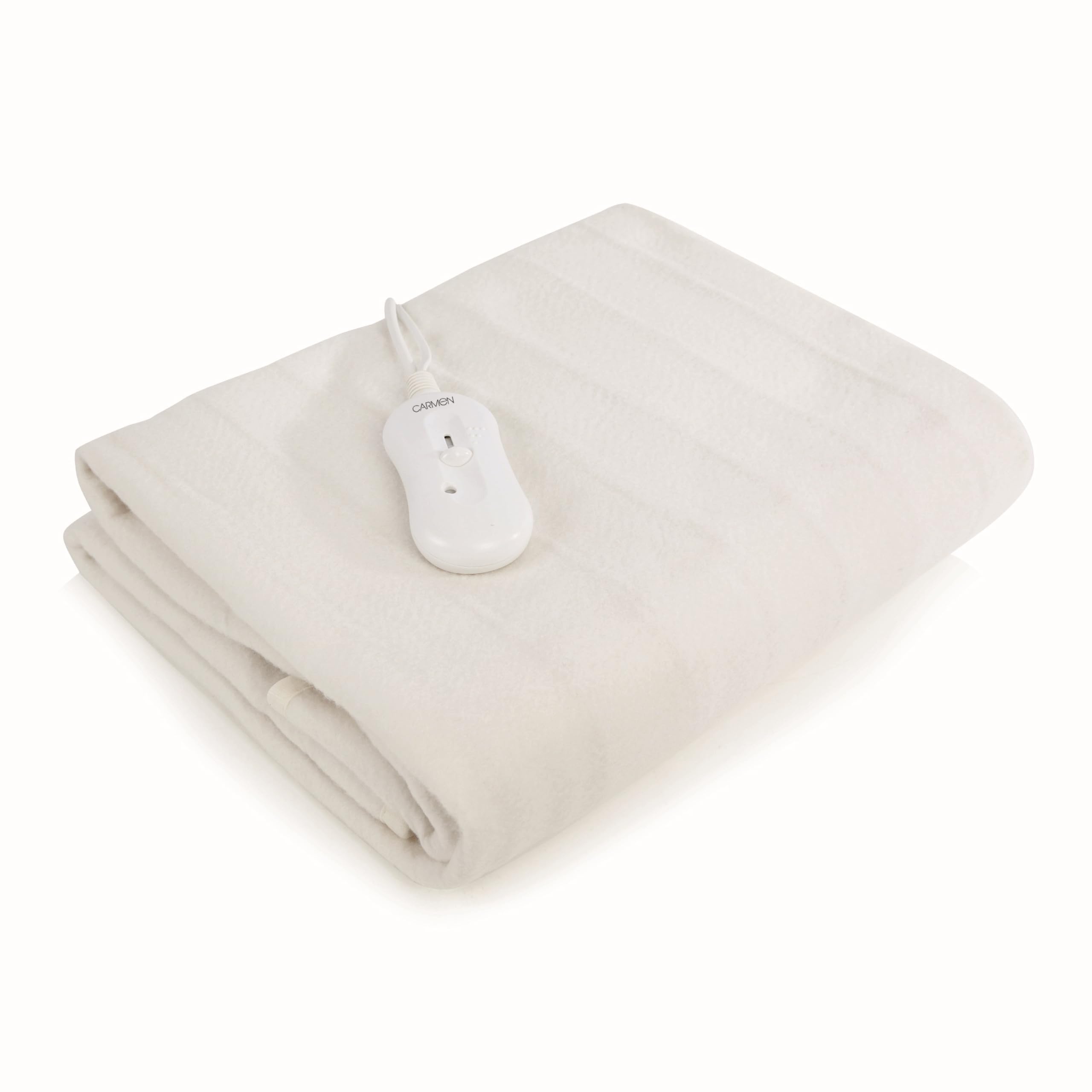 Carmen C81196 Double Heated Under Blanket with Overheat Protection, 70W, 135 x 120cm, White