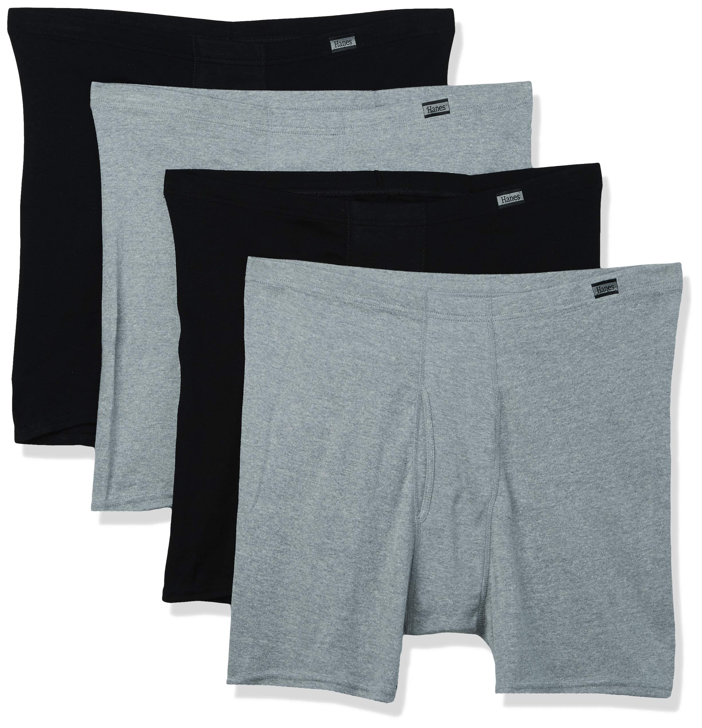 Hanes Cintura Comfortsoft sin etiqueta para hombre - Múltiples paquetes disponibles calzoncillos tipo bóxer, paquete de 4 surtidos, XX-Large EE. UU.