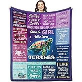 Solzien Sea Turtle Gifts for Women 60"x50", Turtle Christmas Brithday Gifts, Turtle Themed Decorations for Women