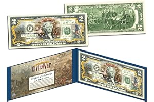 MERRICK MINT Battle of Bull Run American Civil WAR Collectible Art Two-Dollar Bill with Certificate