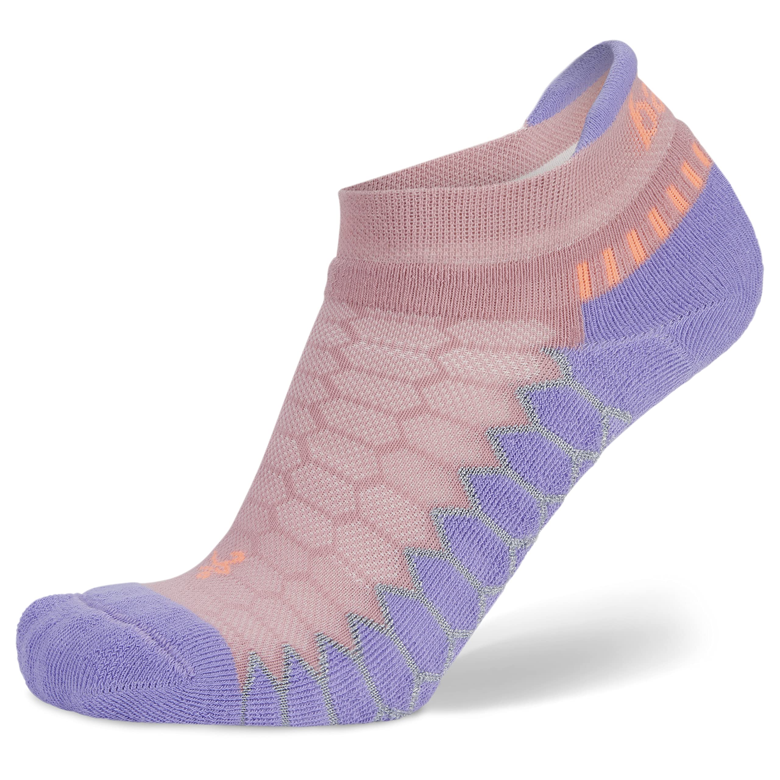 Photo 1 of Balega Silver Compression Fit Performance No Show Athletic Running Socks for Men and Women (1 Pair), Dusty Pink, Medium