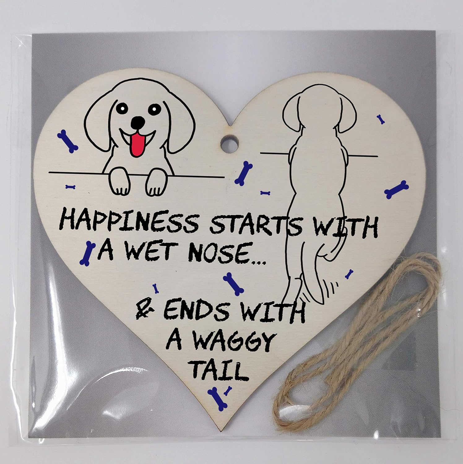 Handmade Wooden Hanging Heart Plaque Gift Perfect for Dog Lovers Pet Keepsake Novelty Decoration - Image 5