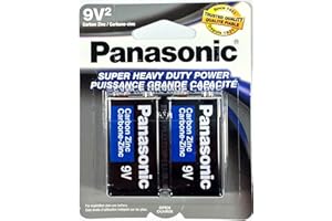 4Pc Size 9V Panasonic Batteries Super Heavy Duty Power Zinc Carbon