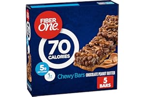 Fiber One 80 Calorie Chewy Bars, Chocolate Peanut Butter, Snack Bars, 5 Ct, 4.1 oz