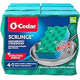 O-Cedar Scrunge Multi-Use (Pack of 6) Non-Scratch, Odor-Resistant All-Purpose Scrubbing Sponge Safely Cleans All Hard Surface
