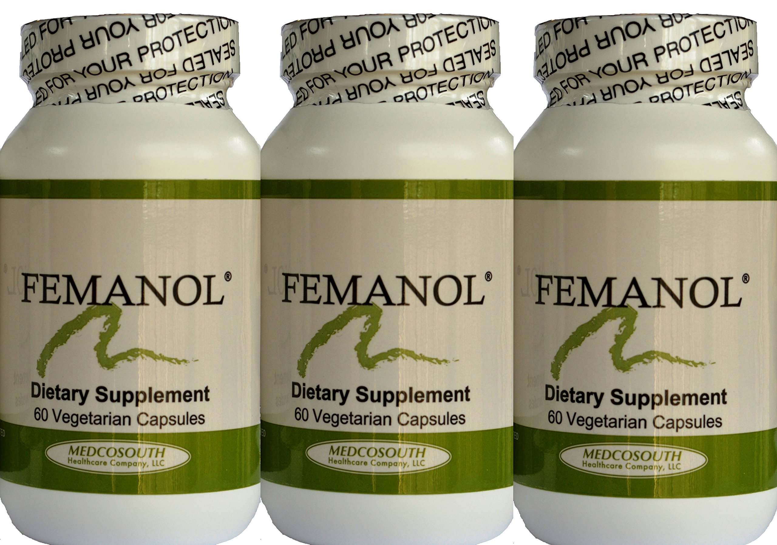Femanol (3) Bottles 60/Count Supports Normal Healthy Feminine and