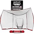 PowerNet Portable Baseball Backstop, 16 FT x 9 FT Collapsible Softball & Baseball Net for Batting & Pitching, Outdoor Batting Cage for Backyard