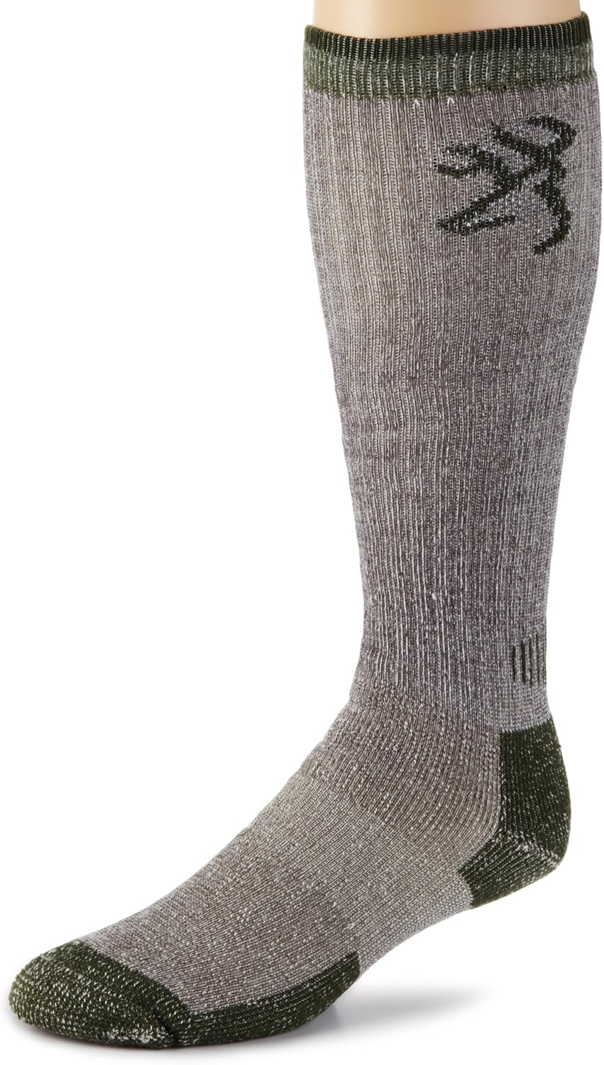 Browning Hosiery Men's Tall Merino Wool Boot Sock, 2 Pair Pack Clothing