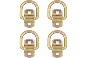 PeakTow PTJ0324 4000 lbs Bolt-On Forged 1/2” D-Ring Anchor Tie Down Point For Truck Trailer 4PK