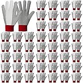 Tivi Tovo 48 Pairs Work Gloves Bulk Cotton Canvas Winter Garden Anti Slip Safety Gloves with Grip Dots for Men Women Garage