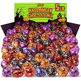Halloween Chocolate Mix 5 lb Bag, Assorted Foil Wrapped Milk Chocolate | Individually Foil-Wrapped Milk Chocolate &ndash; Skulls, Bats, Ghosts &amp; Pumpkins &ndash; For Candy Bowls, Trick-or-Treat &amp; Party Favors