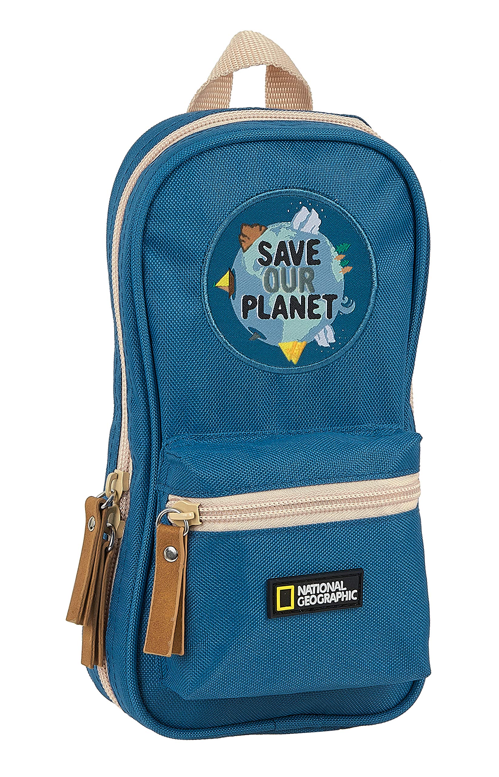 Pencil Backpack with 4 Full Pencil Case Recclab National Geographic "Explorer", 120 x 50 x 230 mm