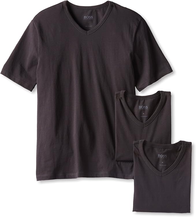 Amazon.com: BOSS HUGO BOSS Men's 3-Pack Cotton V-Neck T-Shirt: Clothing