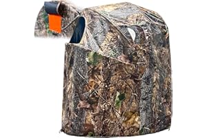 WTVIDAS Hunting Blind 3-Panel Ground Blind with Carrying Bag Portable Hunting Ground Blinds for Deer...