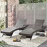 Asifom 79'' Long Reclining Chaise Lounge Set