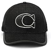 COACH Women's Standard C Cotton Canvas Baseball Hat, Black, X-Small/Small