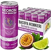NEORON Focus + Calm | Sugar-Free Nootropic Drink for Mental Clarity - Stress & Burnout Support (12-Pack, Passion Fruit & Lime)