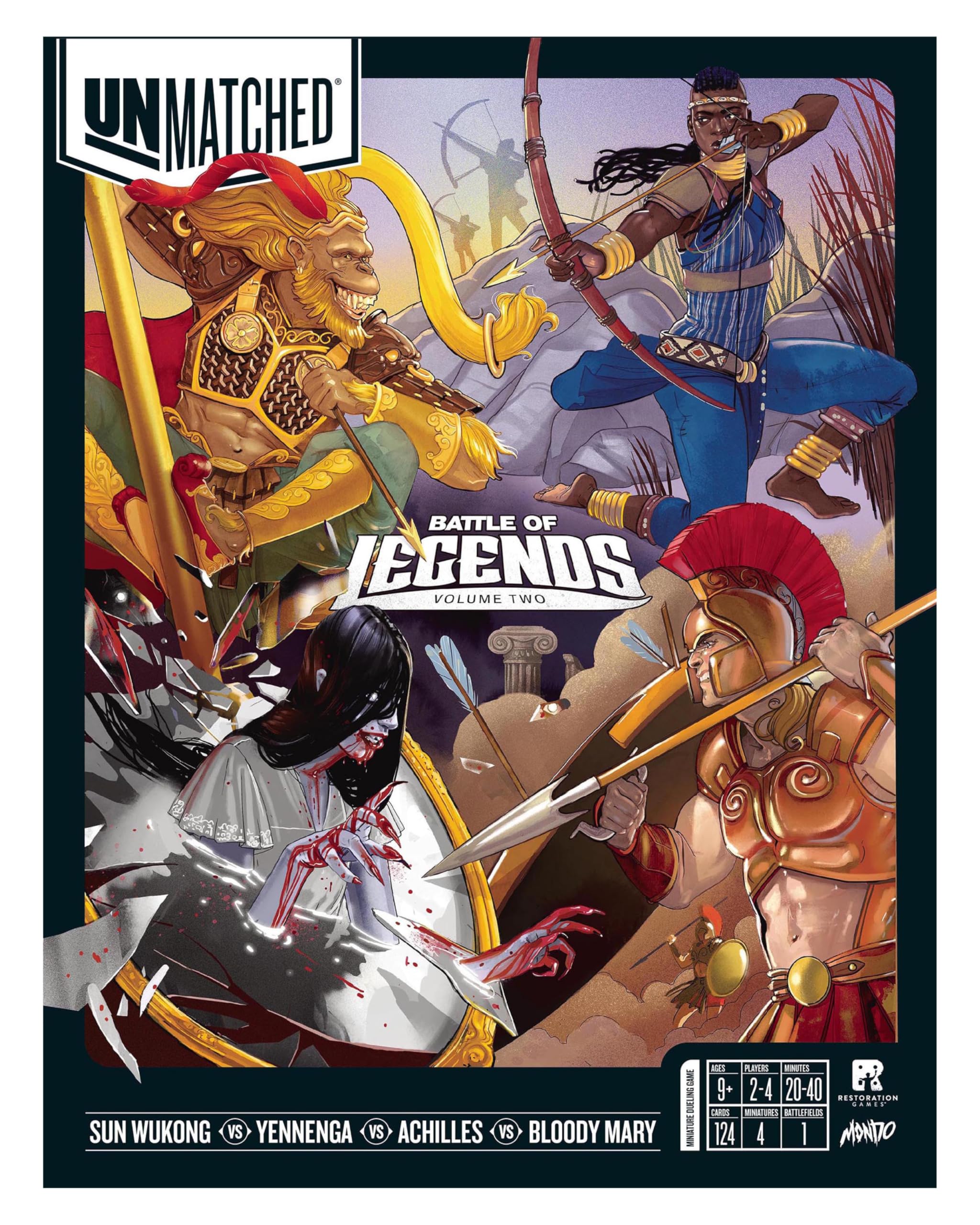 Restoration Games Unmatched Battle of Legends Vol 2, Black