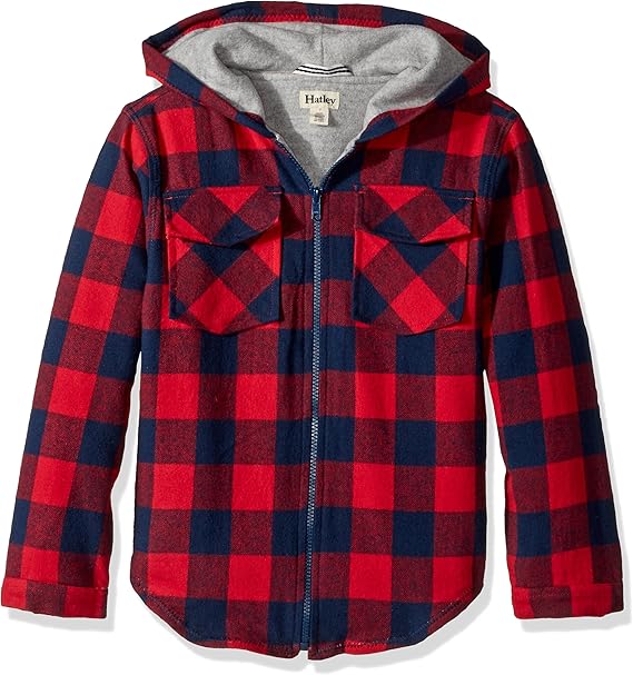Hatley Boys' Little Plaid Flannel Jacket, 3 Clothing