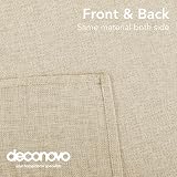 Deconovo Faux Linen Rectangle Table Cloth 59x59in Water Resistant Beige view 5